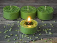 Load image into Gallery viewer, Peridot Gemstone Tealights - Unscented Green Tealight Soy Candles