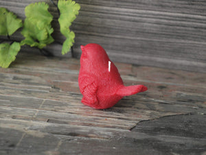 Bird Candle - Unscented Red Soy Candle - Custom Decorative Candle - Loverin Crafts