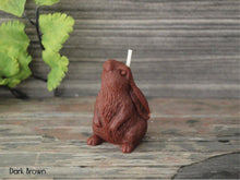 Load image into Gallery viewer, Bunny Rabbit Candle - Unscented Brown Soy Candle - Custom Decorative Candle - Loverin Crafts