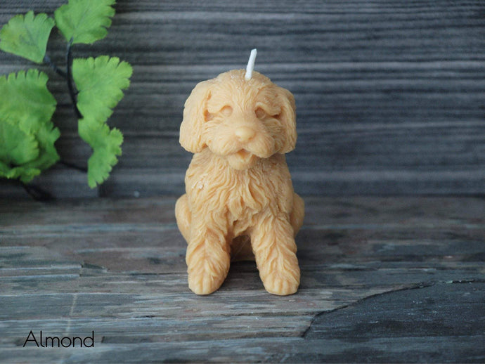 Dog Candle - Unscented Pale Yellow Soy Candle - Custom Decorative Candle - Loverin Crafts