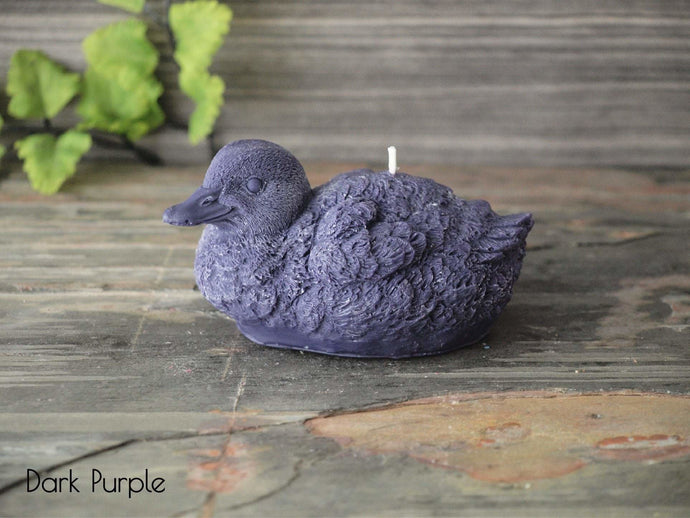 Duckling Candle - Unscented Purple Soy Candle - Custom Decorative Candle - Loverin Crafts